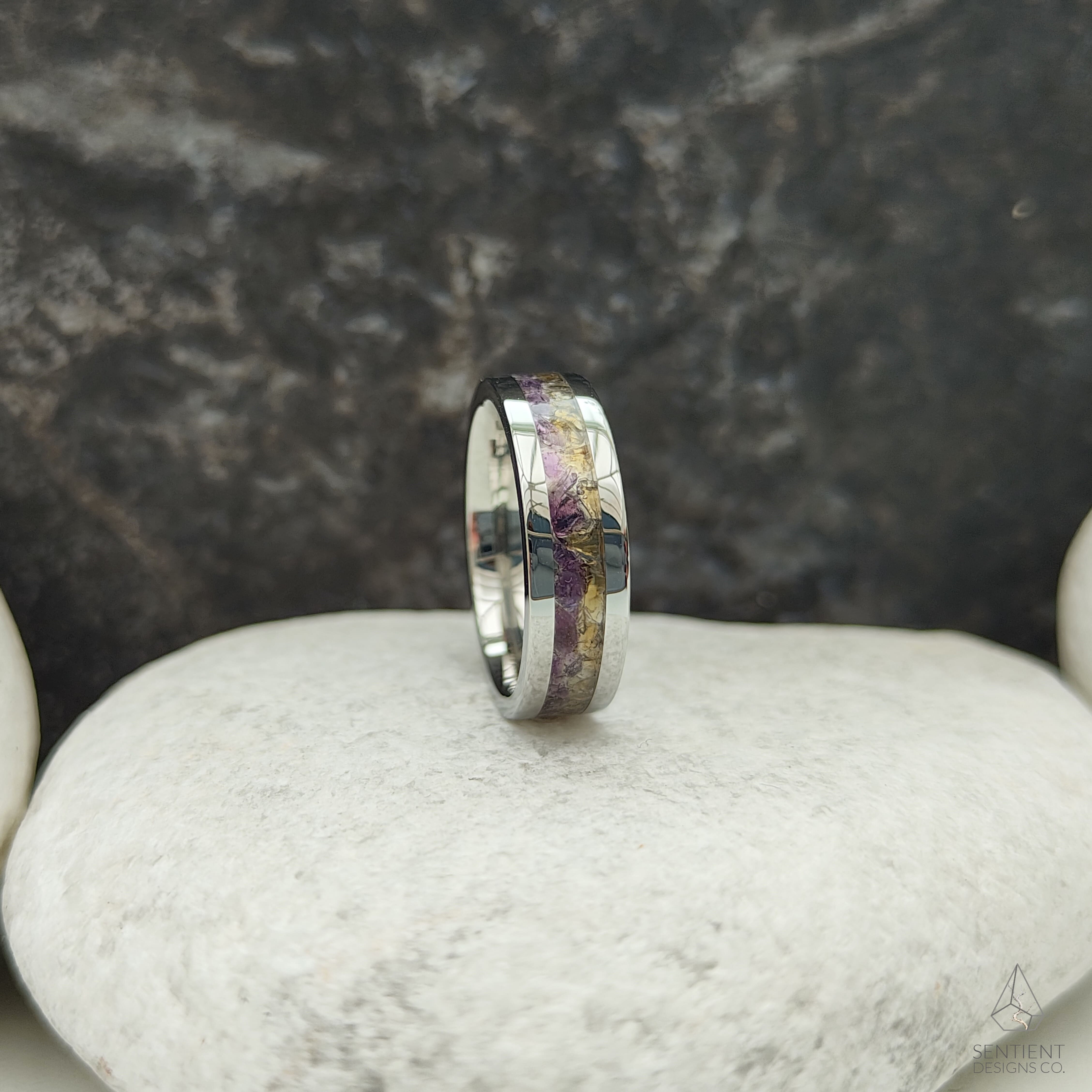 Ametrine gemstone ring front