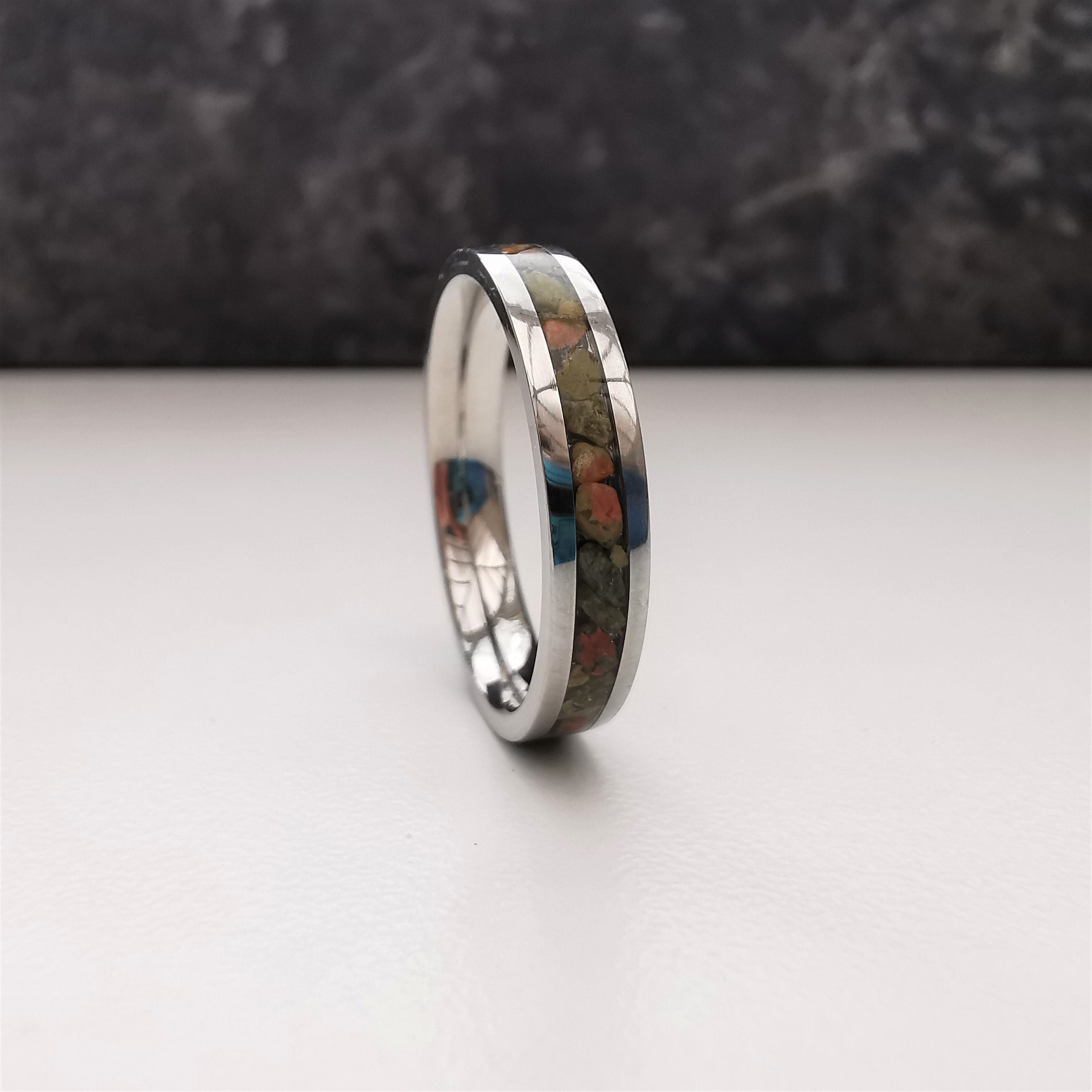 Thin Unakite Ring Side