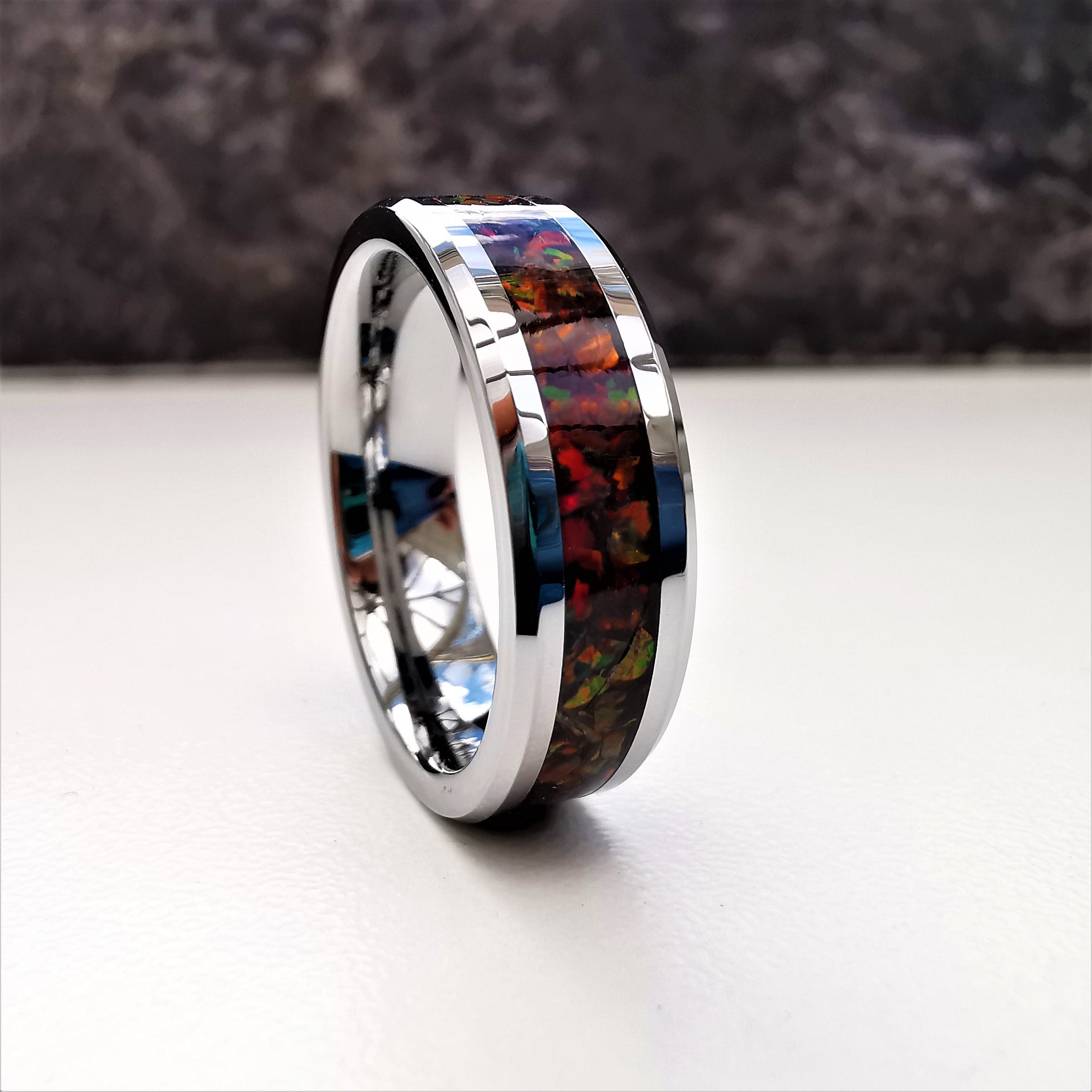Red Opal Ring Close