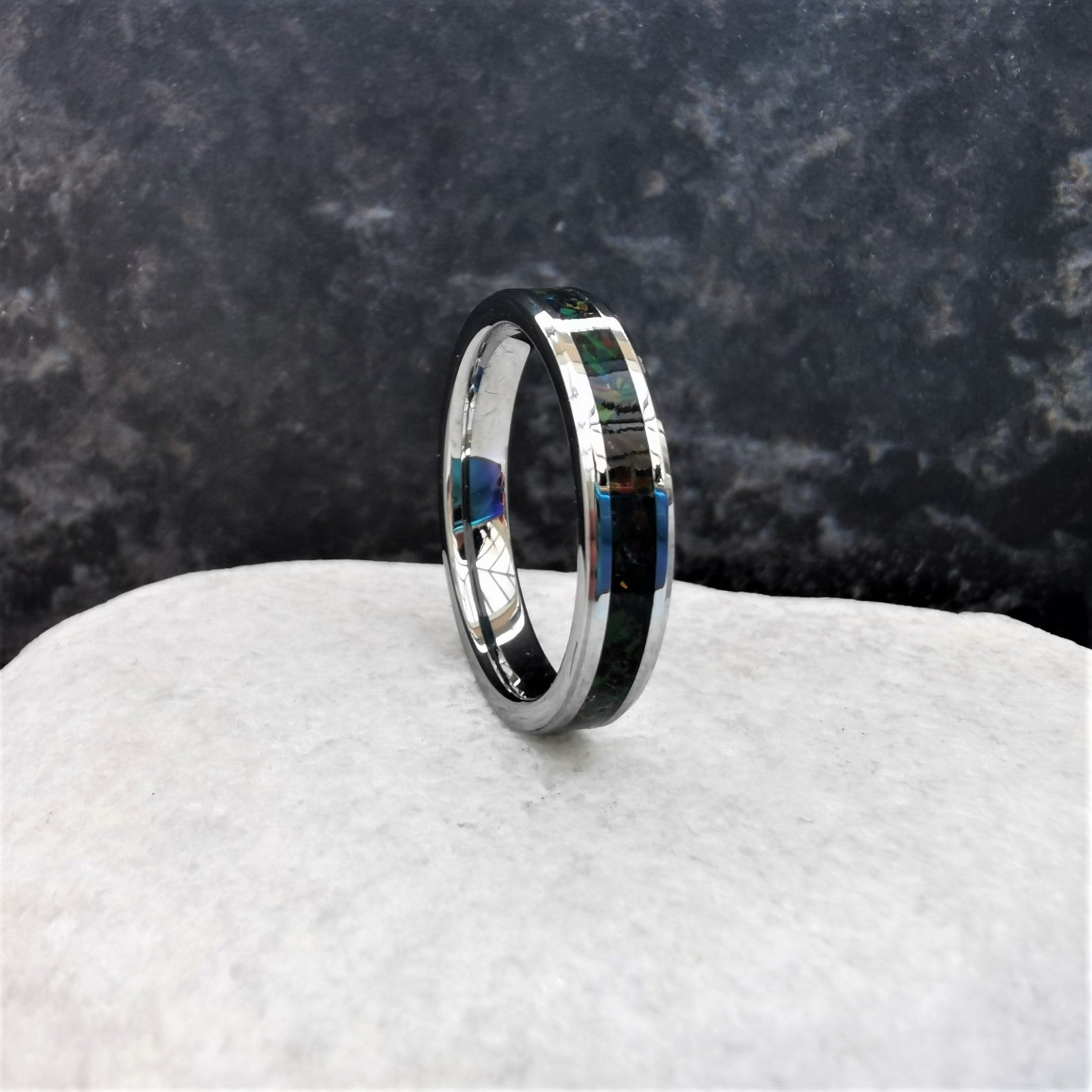 black opal ring small