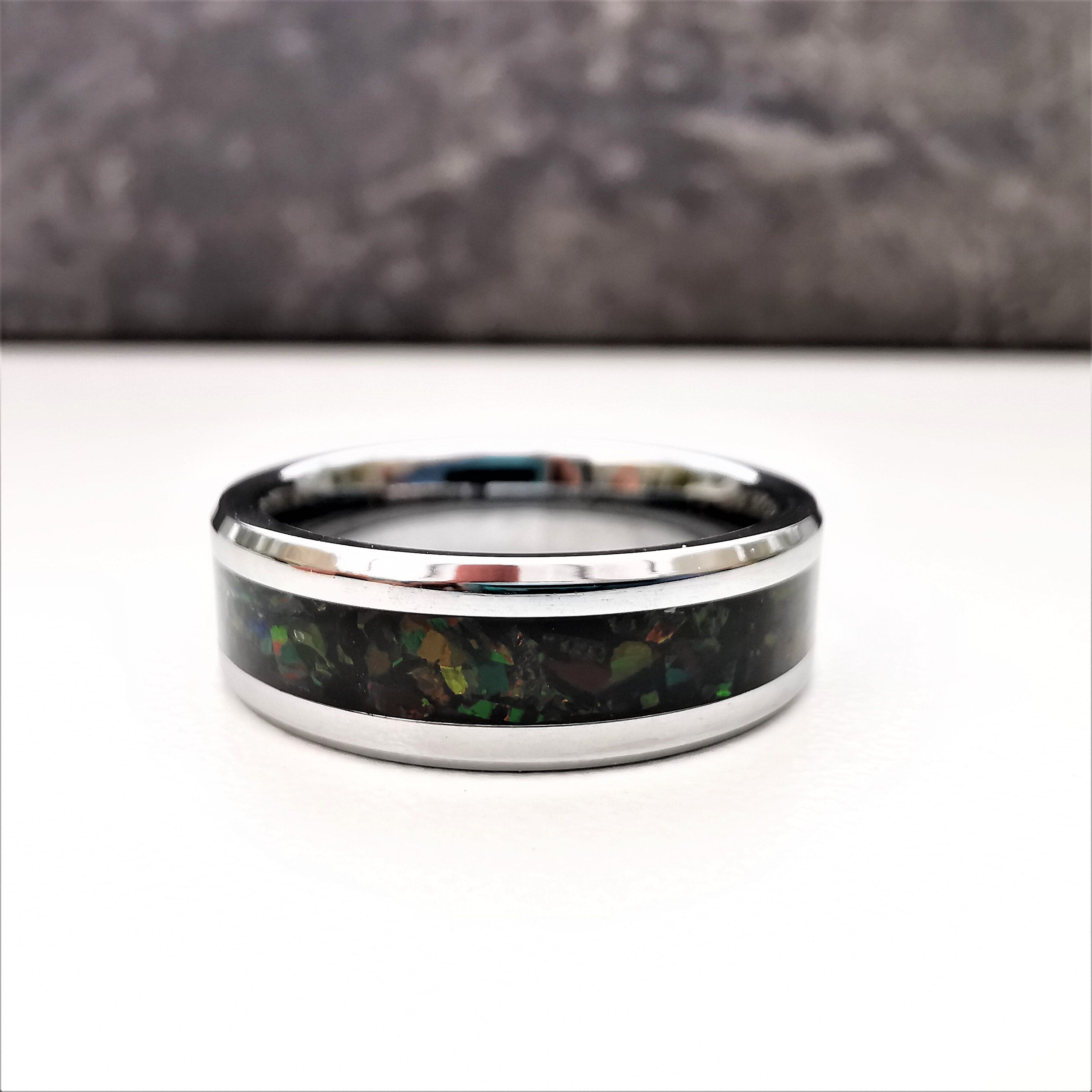 black opal ring flat