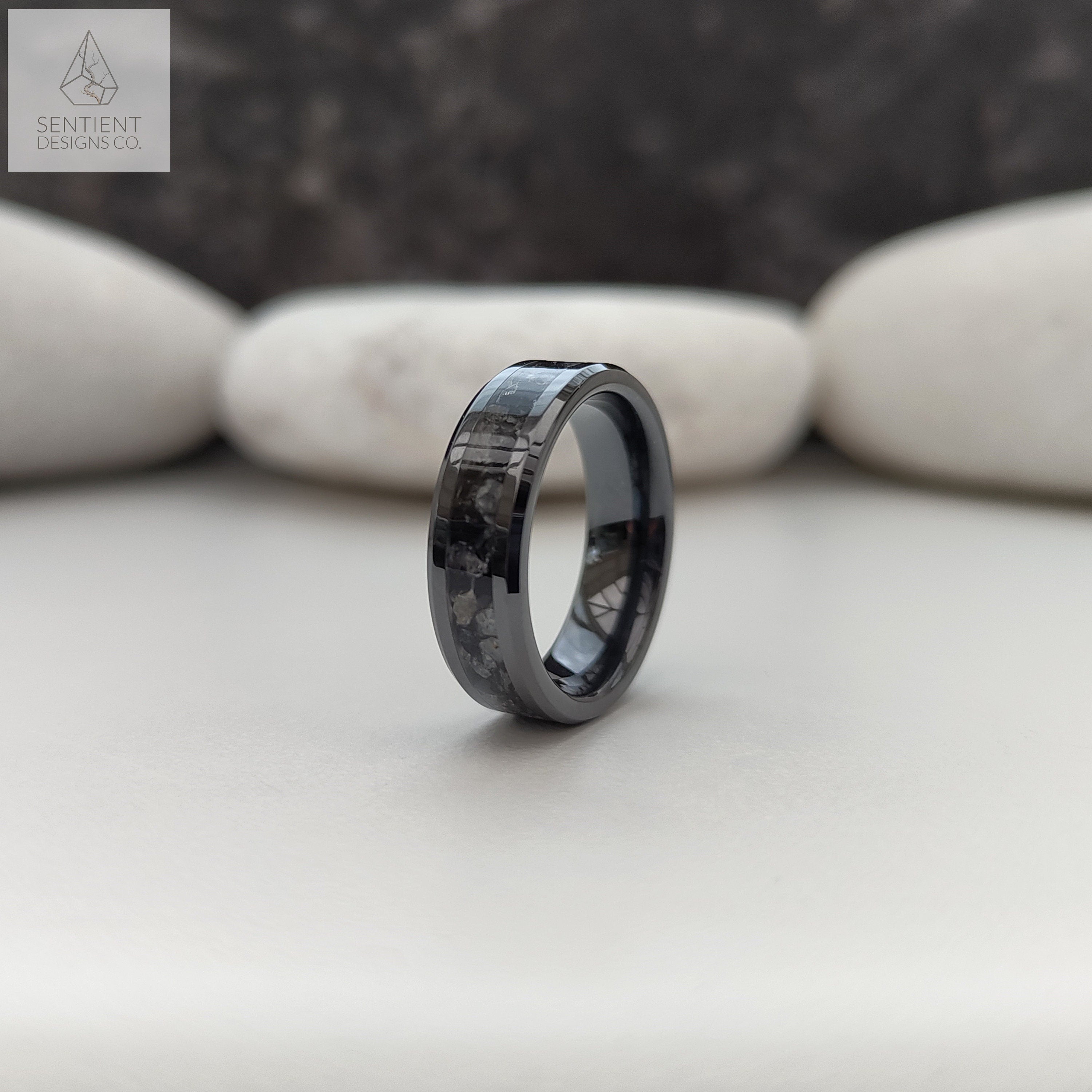 Meteorite Ring Black Side