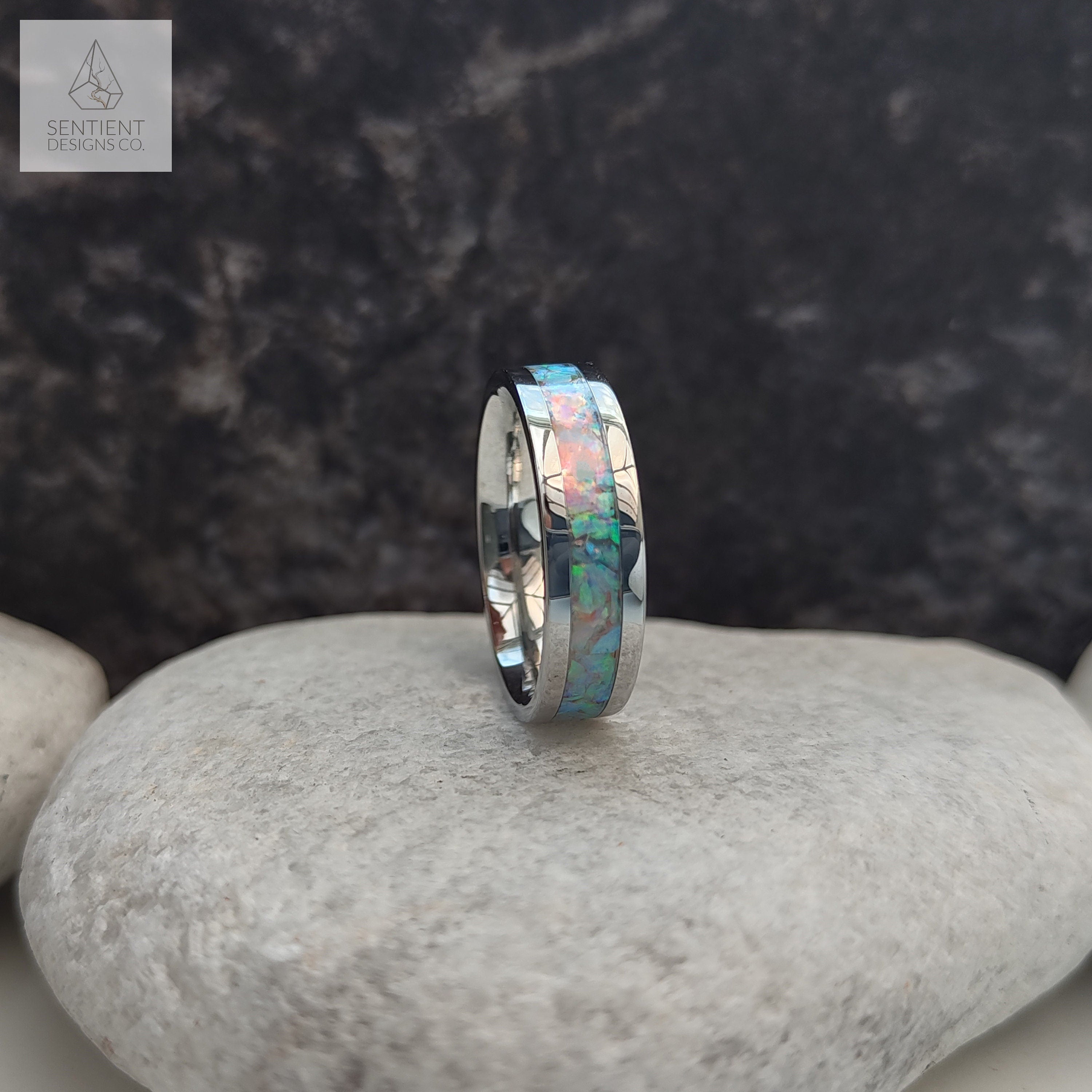 Pastel Opal Ring Wide