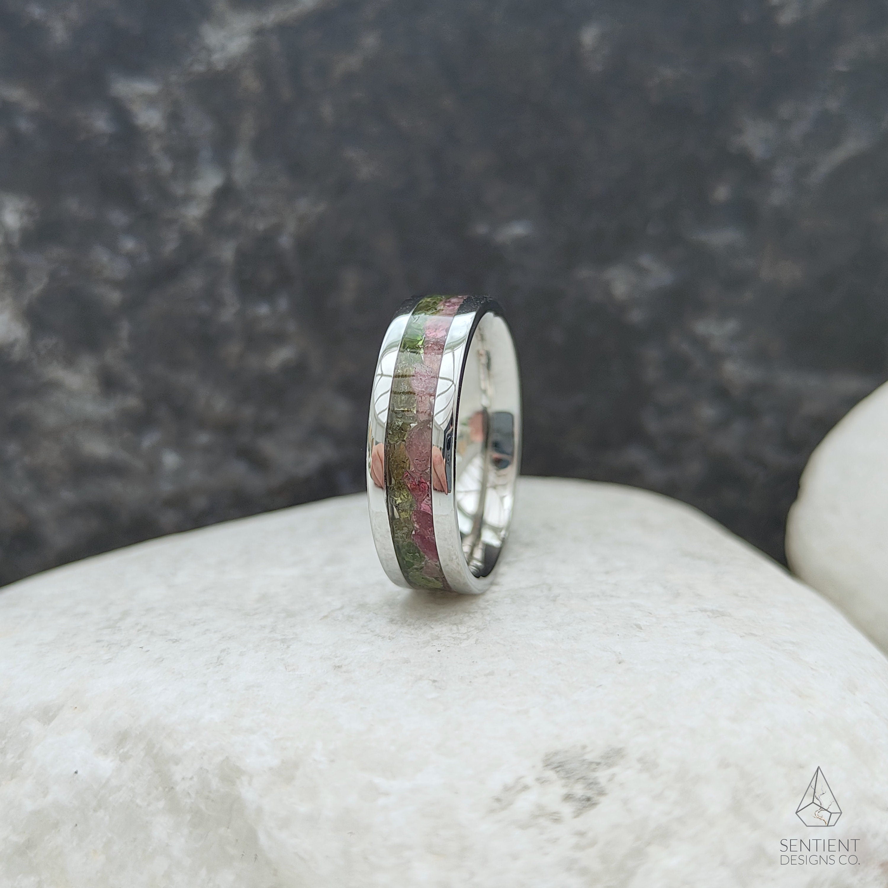 Watermelon Tourmaline Ring Side