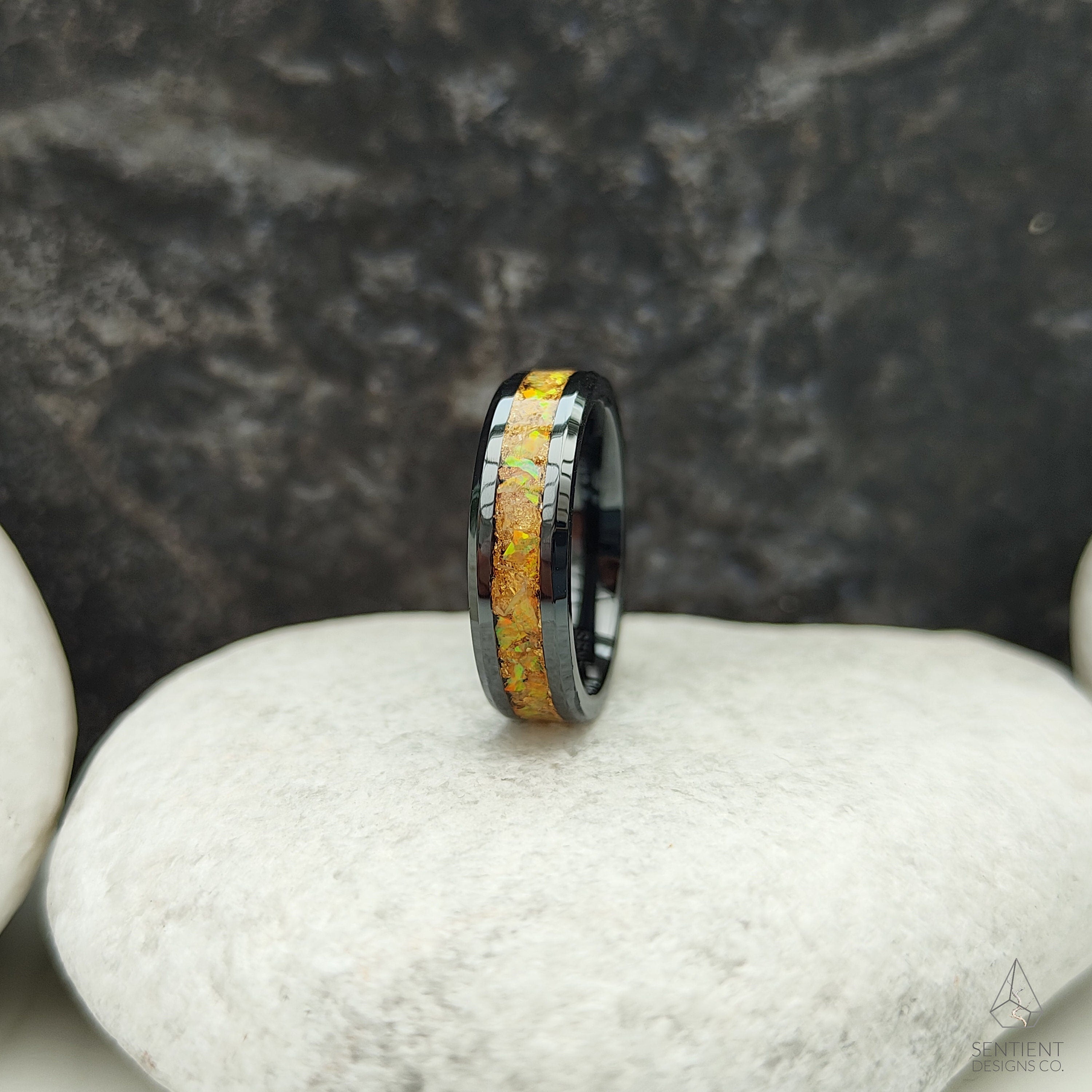 Citrine November birthstone ring side