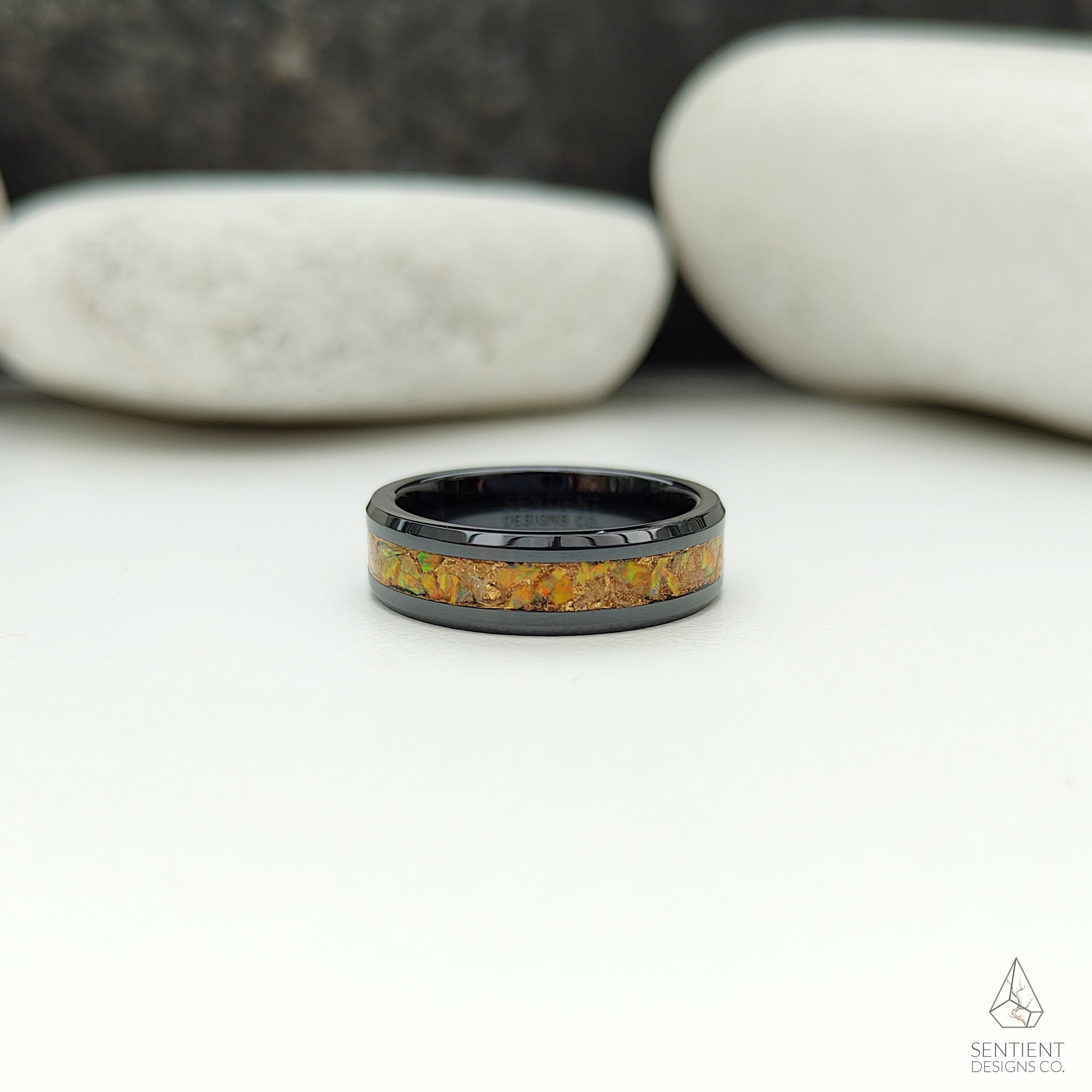 Citrine November birthstone ring flat