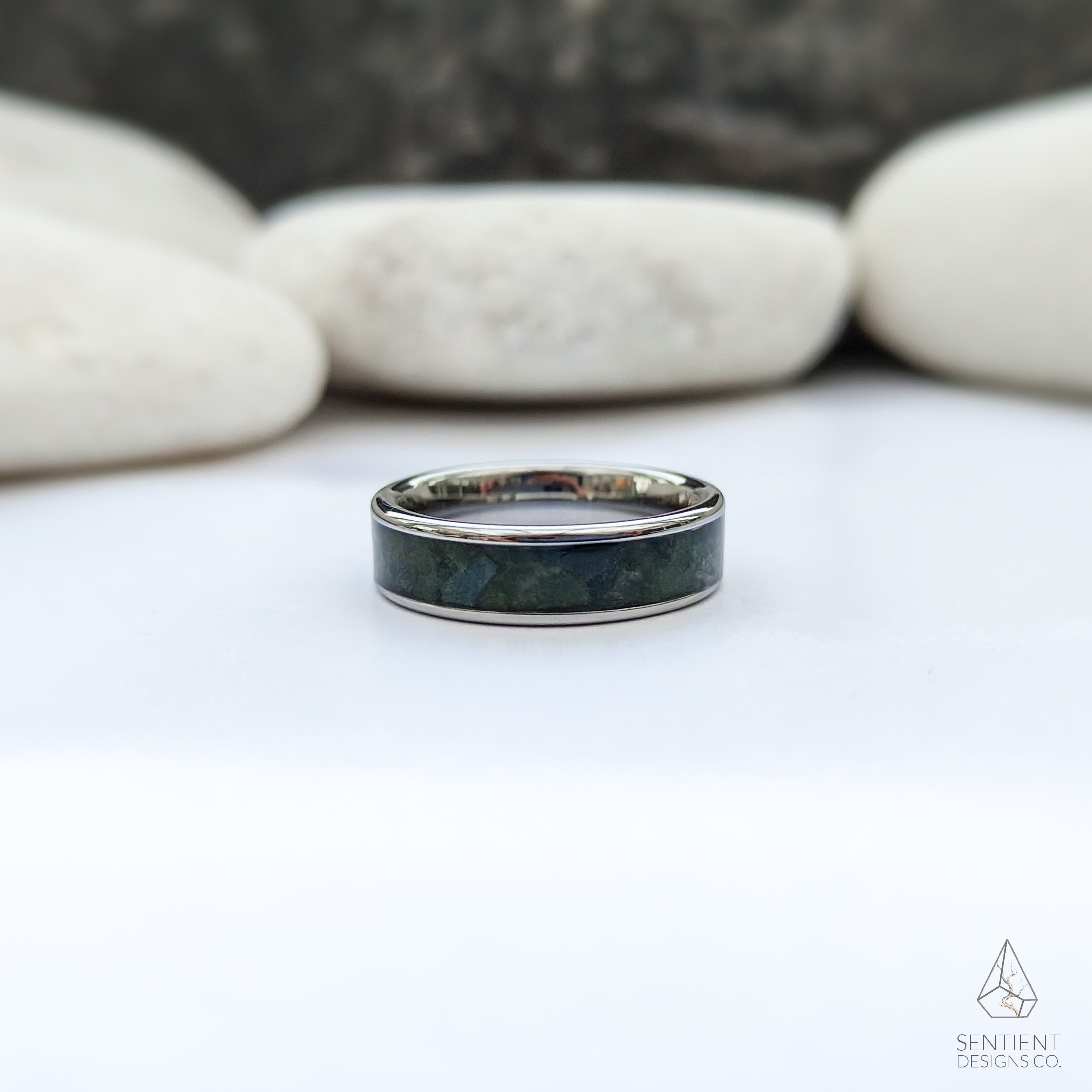 Moss Agate Ring Flat